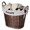 Wickerwise Handwoven Laundry Basket with Liner & Handles - Boho Decorative Storage Hamper for Clothes Blankets Pillows and Towels - Ideal for Laundry Room Bathroom Bedroom and Living Room